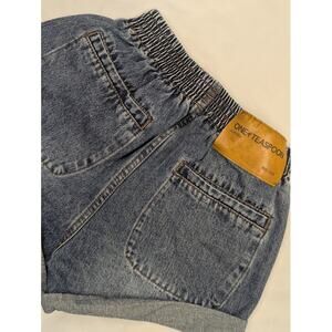 One Teaspoon Short Womens XS Blue Denim Elasticated Boyfriend Shorts